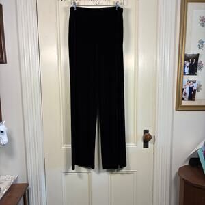 Alex Evenings Pants Large Black Velvet Dressy Special Occasion Trousers Elegant